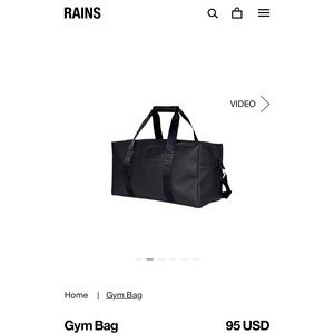 BLACK RAINS GYM BAG